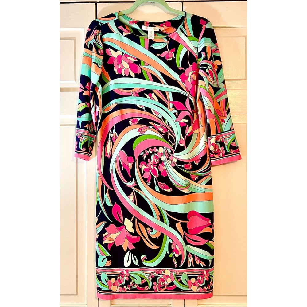London Times Multicolor Print Dress